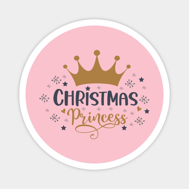 cute christmas princess design Magnet by huyammina